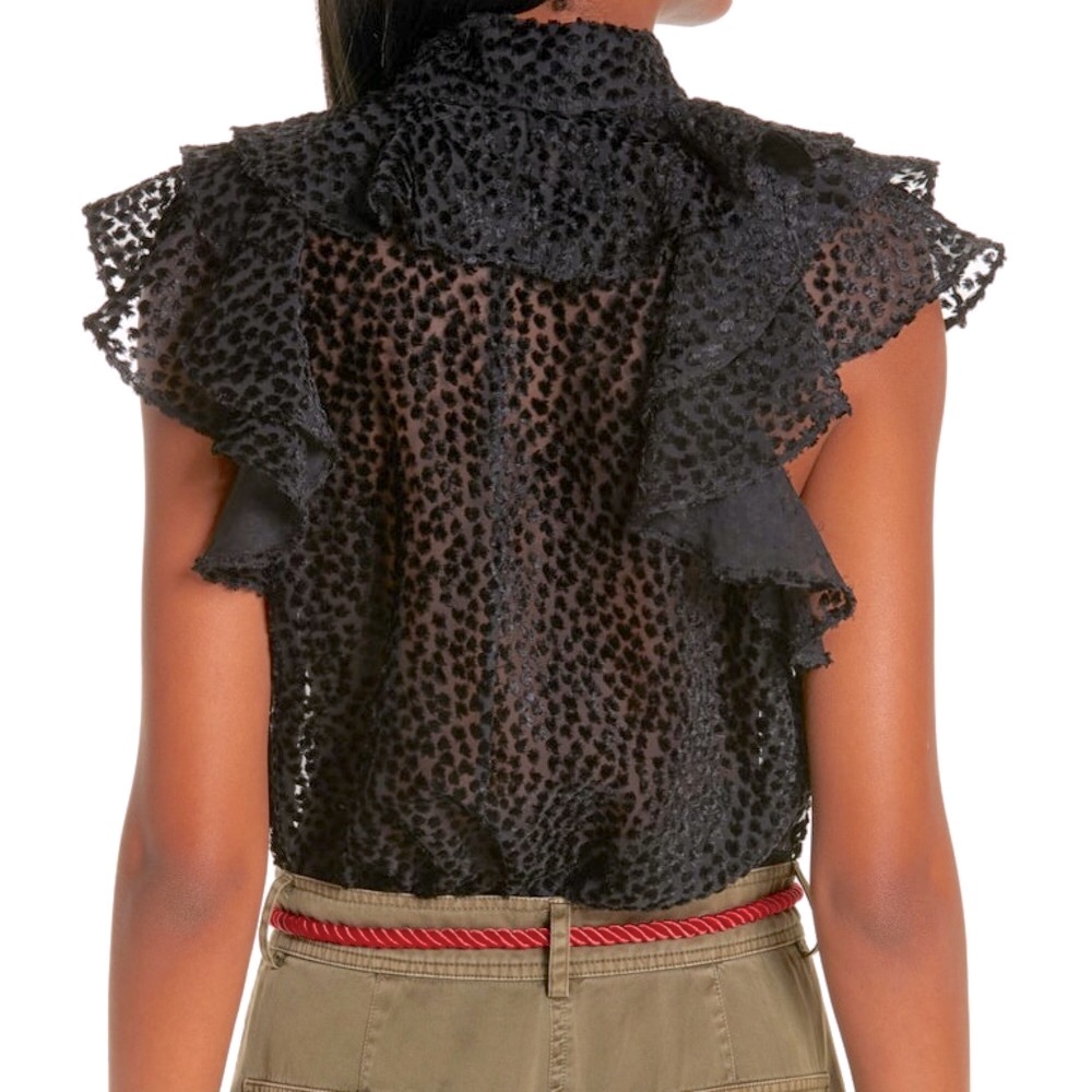 ROBERT RODRIGUEZ Pauline Burnout Velvet Top - Picture 4 of 14